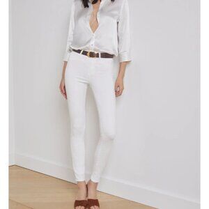 L'AGENCE Women's Size 25 Marguerite High Rise Skinny Jeans White Denim Pants